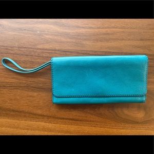 Hobo Era Wristlet Clutch in teal
